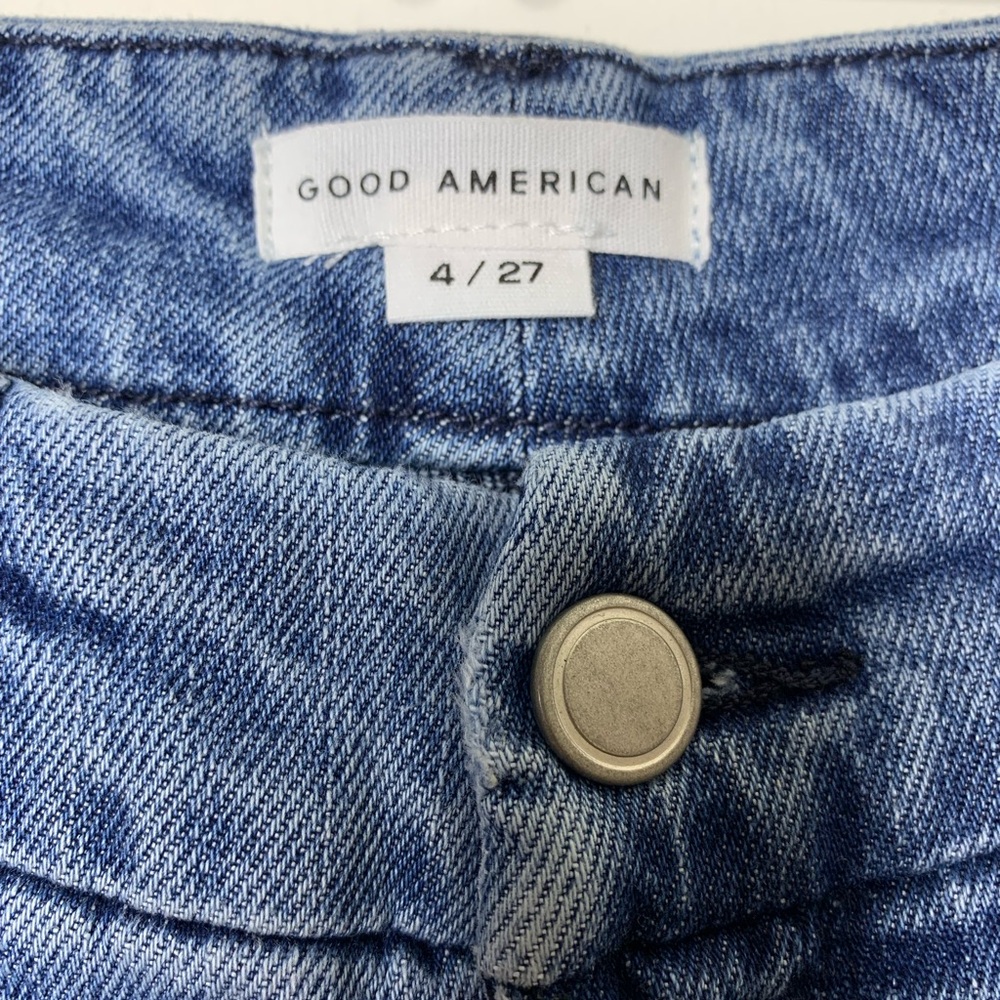 High-Waist Wide Leg Women's Jeans in Medium Blue - Picture 3 of 4